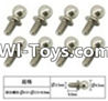 FeiYue FY-01 Spare Parts-60-15 W12057 Inner Hexagon Ball head screws(8pcs)-2.5X4.8X6mm,FeiYue FY-01 RC Car Parts,FY01 FY-01 RC Truck Spare parts Accessories,1:12 4WD High Speed Buggy Parts